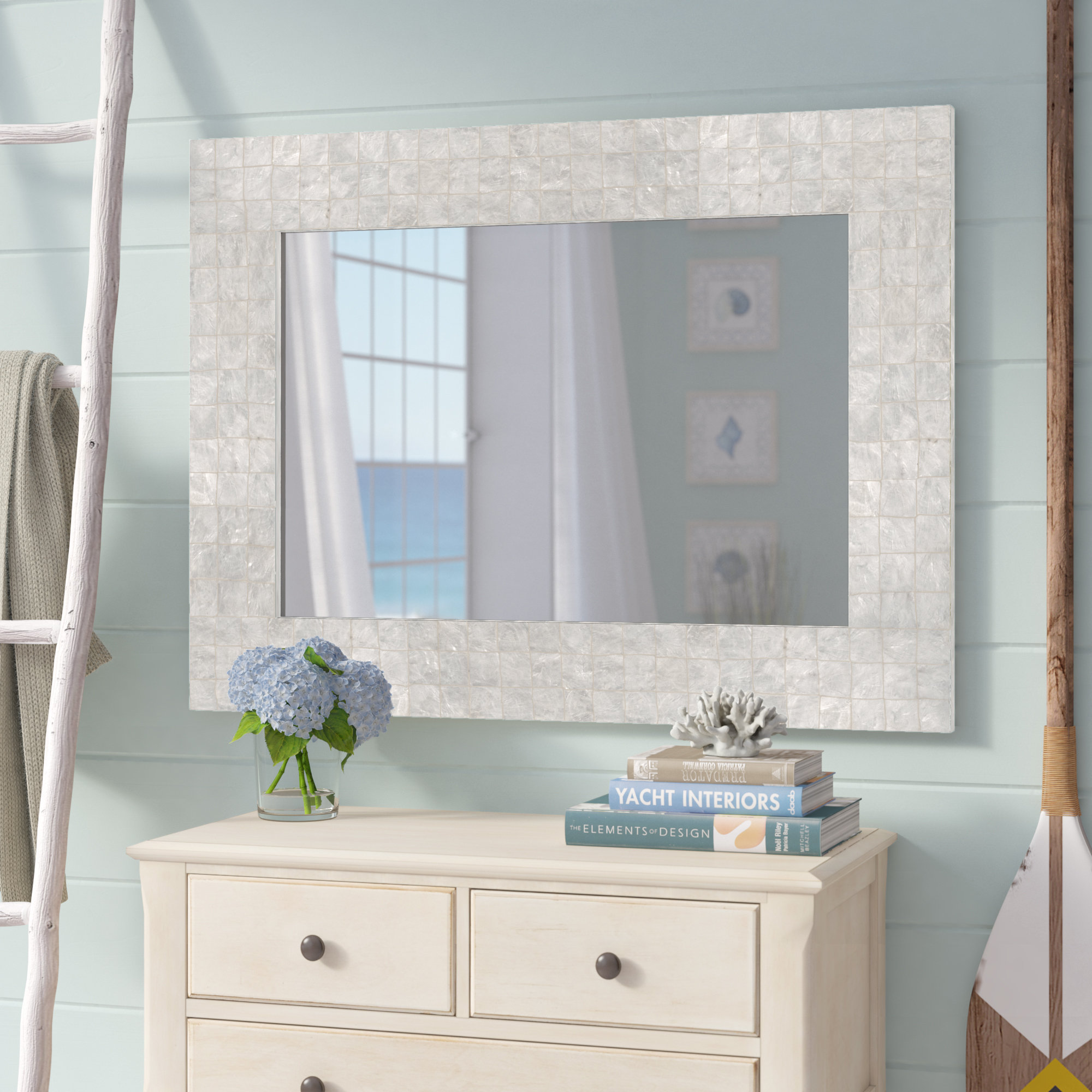 Beachcrest Home Capiz Shell Accent Mirror Reviews Wayfair